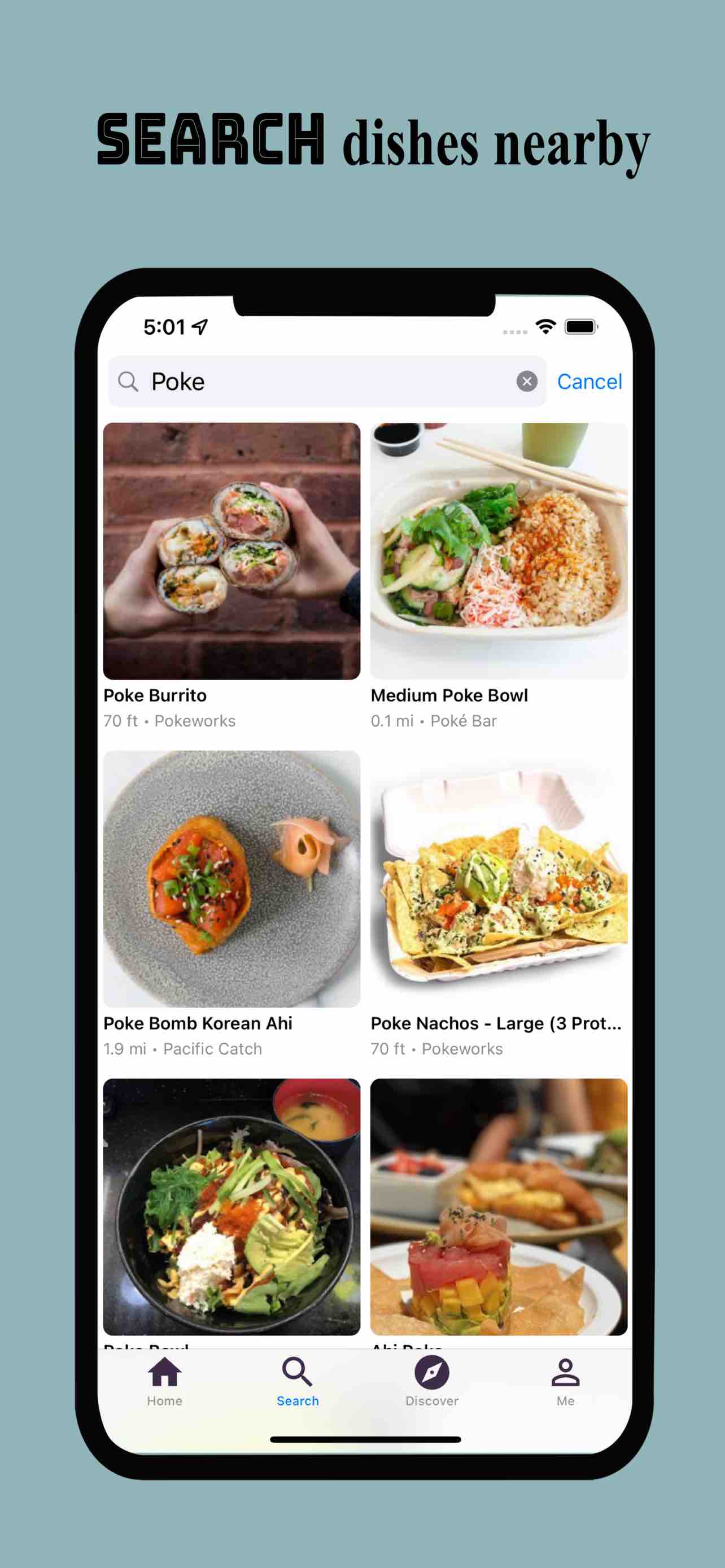 FoodSpot search for dishes, restaurants, cuisines, ingredients